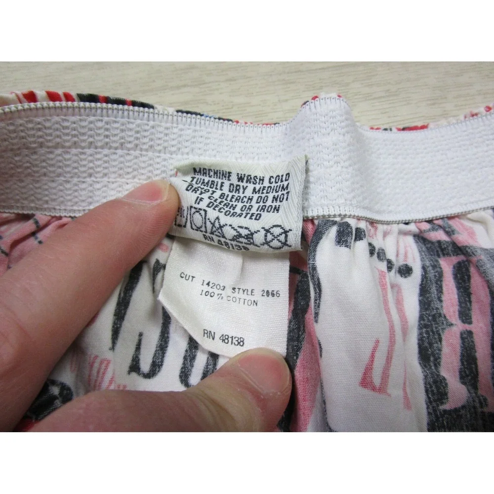 VINTAGE Monday Night Football Boxer Shorts Men's (S) ABC 1990s Rock and Roll AOP